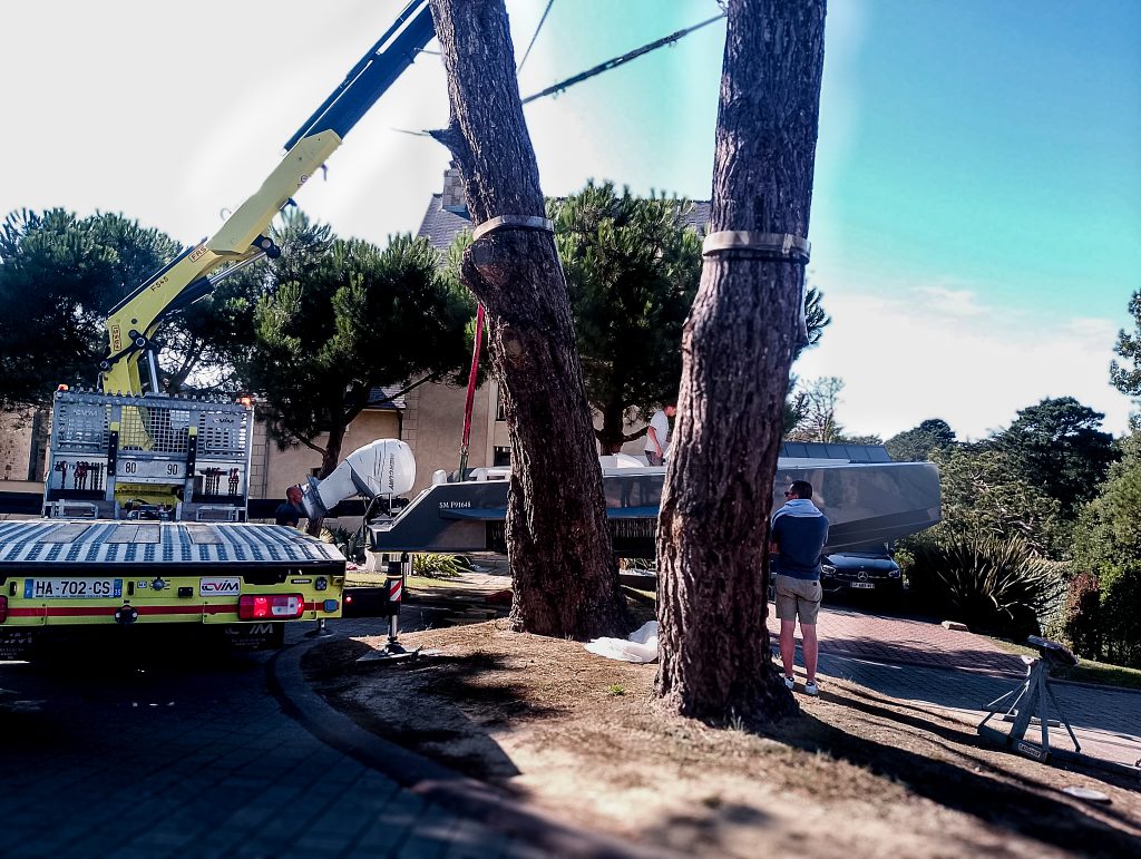 levage d'un bateau de particulier 