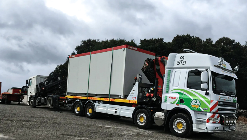 transport de conteneurs.