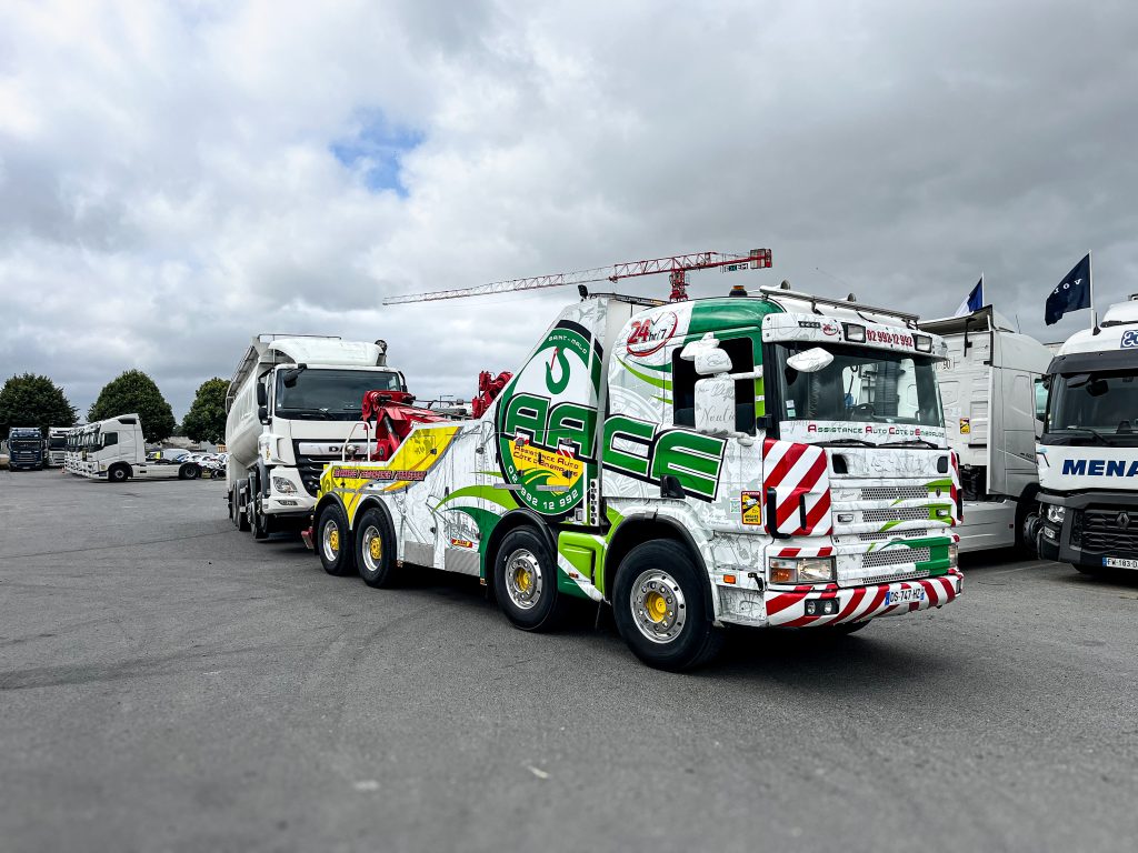 Dépannage d'un camion de transport