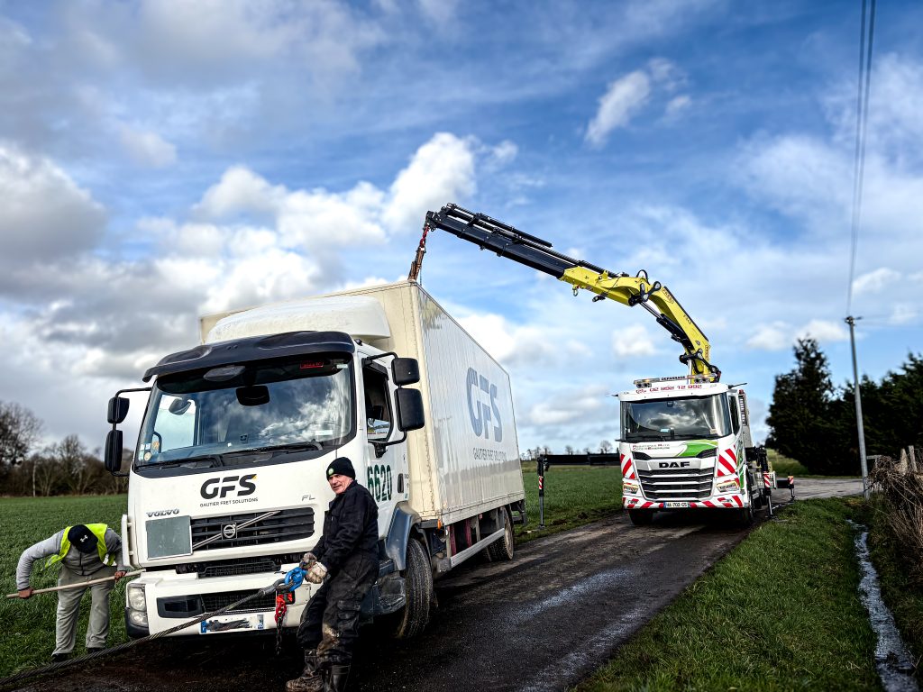 dépannage d'un poids lourd.