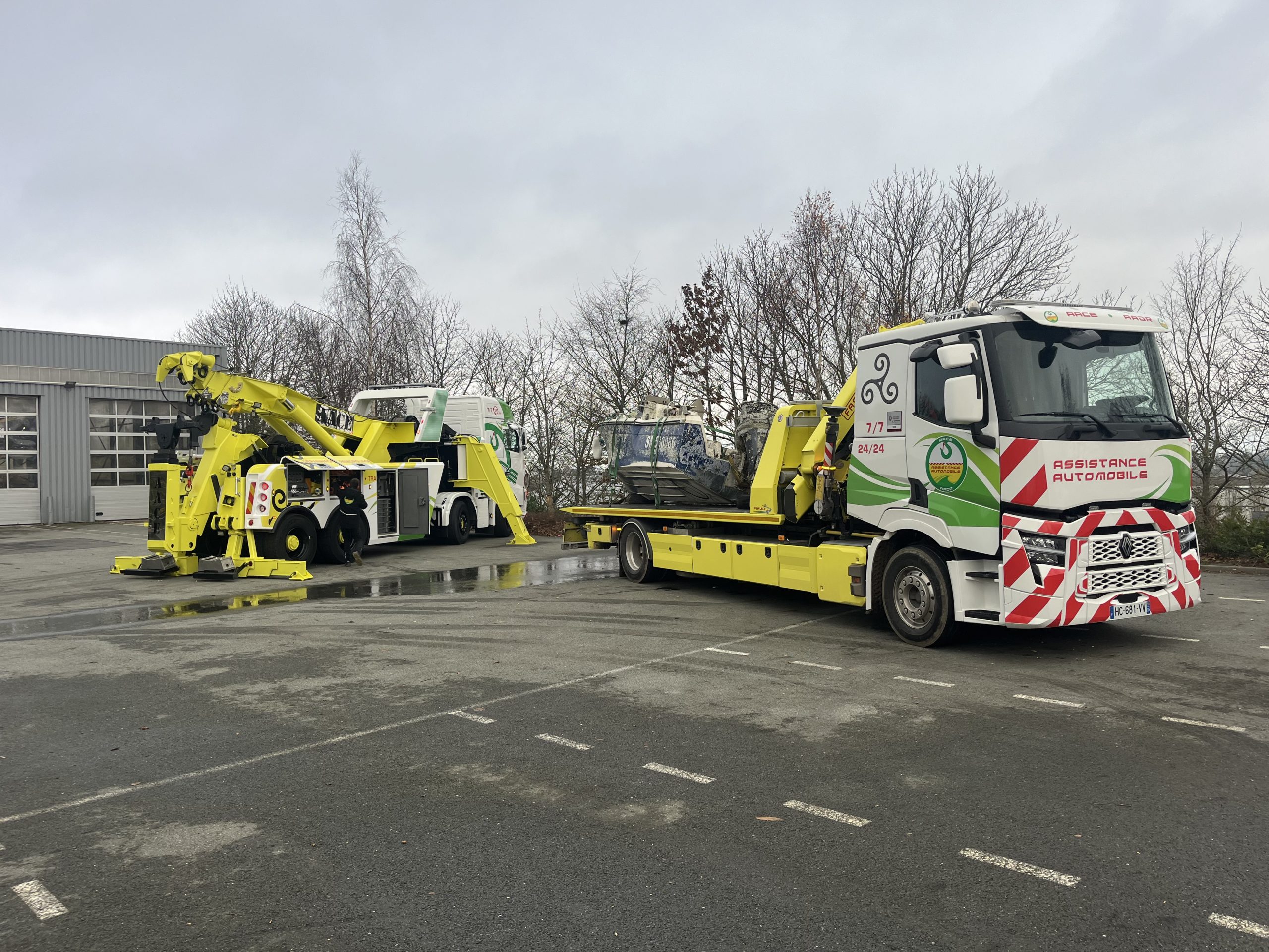 camion de transport et de dépannage poids-lourd. galerie interventions professionnelles.